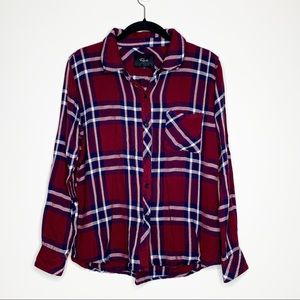 Rails Hunter Plaid Burgundy Midnight Button Down